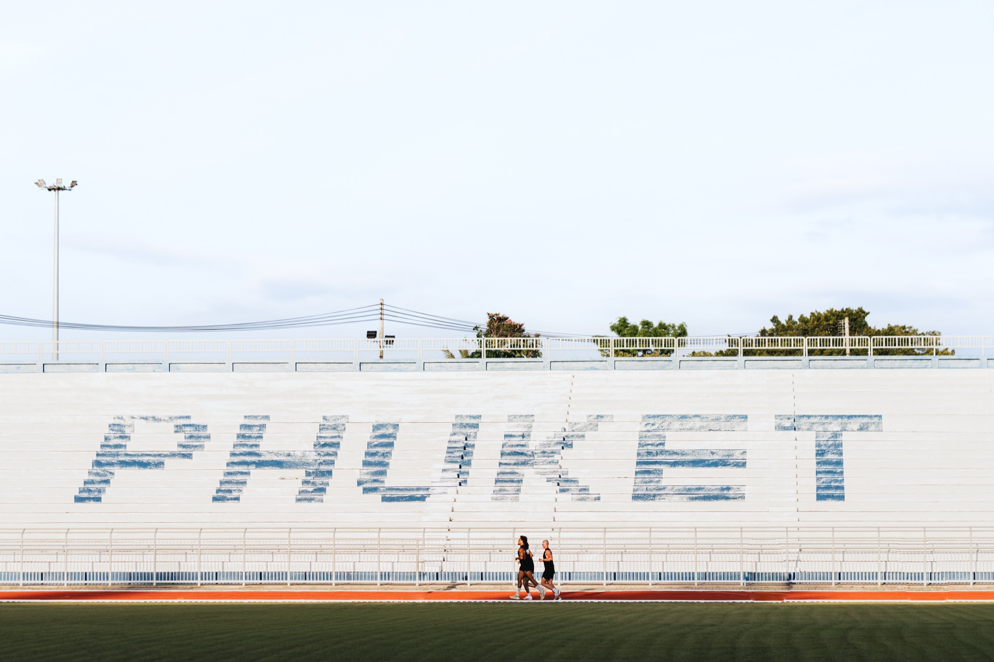Golden hour over the grandstand at Surakul Track, Phuket